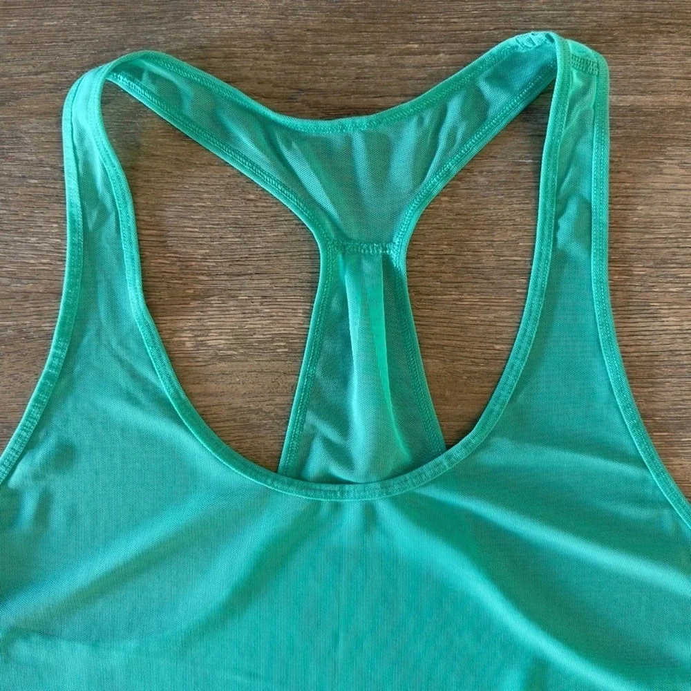 💚 Lululemon 105 Workout Gym Tank Top-Lightweight Mesh-Size 8-W1DR7S-Bali Breeze